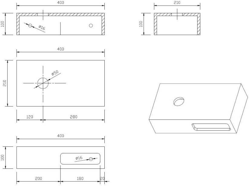 Best design Malo fontein planchet Just Solid 40x21 mat wit