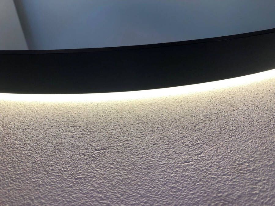 Best design Nero Venetië ronde LED spiegel Ø120cm zwart