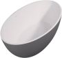 Best Design New Stone Bicolor Lava grijs wit vrijstaand bad Just Solid 180x85x52cm 4009430 - Thumbnail 2