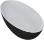 Douche Concurrent Ligbad Vrijstaand New Stone Ovaal 180x85x52cm Solid Surface Bicolor Zwart Wit - Thumbnail 3