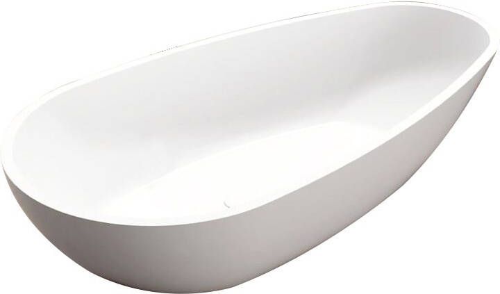 Best design Solid vrijstaand bad Puur 185x85 glanzend wit