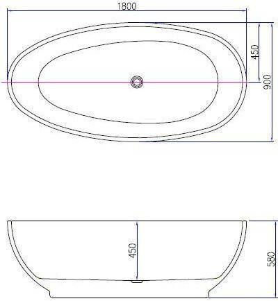 Best design Vrijstaand bad Bomber 180x90