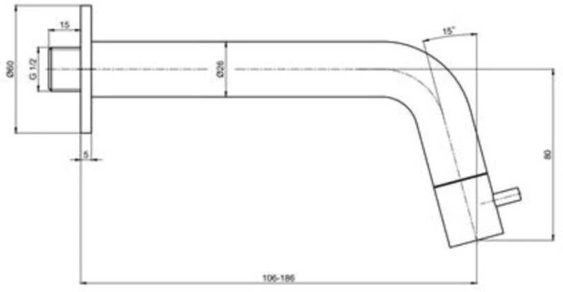 Blue Label Brondby inbouw fonteinkraan gunmetal