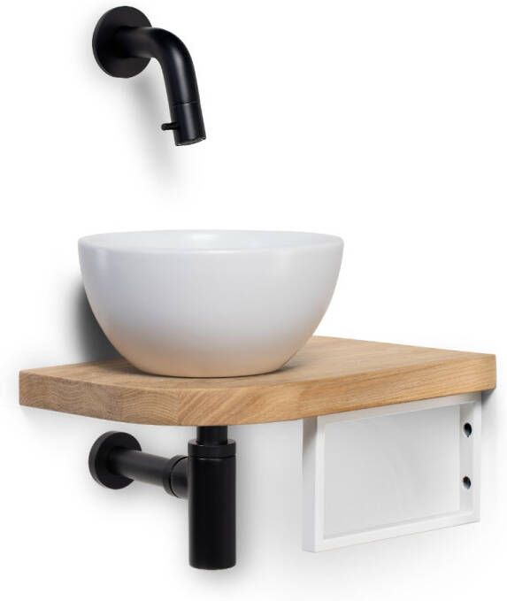 Blue Label Lille waskom 22 glans wit