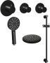 Brauer Black Edition complete inbouw regendouche met 3 standen handdouche plafondarm glijstang en hoofddouche 20cm set 23 zwart mat - Thumbnail 14