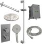 Brauer Brushed Edition doucheset glijstang en ronde handdouche 3-weg 20 nikkel - Thumbnail 2