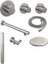 Brauer Brushed Edition Regendoucheset inbouw hoofddouche 20cm Wandarm glijstang met inbouwdeel Gladde knoppen handdouche Rond 3 standen PVD geborsteld RVS 5-NG-080 - Thumbnail 8