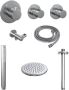 Brauer Brushed Edition Regendoucheset inbouw hoofddouche 20cm Wandarm glijstang met inbouwdeel Gladde knoppen handdouche Rond 3 standen PVD geborsteld RVS 5-NG-080 - Thumbnail 9