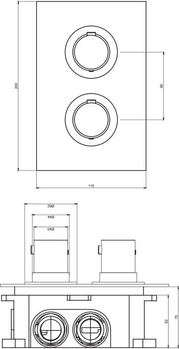 Brauer Chrome Edition inbouwthermostaat 3-weg chroom