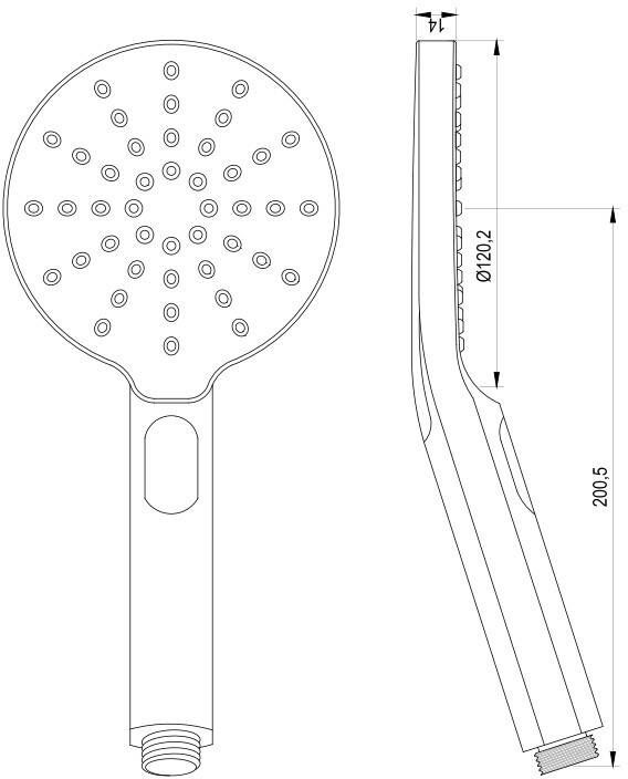 Brauer Chrome Edition ronde handdouche chroom
