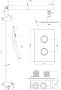 Brauer Copper Carving thermostatische inbouw regendoucheset met 2-weg omstel 40cm gebogen wandarm met 20cm ronde hoofddouche 3 standen ronde handdouche 150cm gladde doucheslang met aansluitbocht en handdouchehouder Koper geborsteld PVD 5-GK-129 - Thumbnail 13