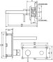 Brauer Gunmetal Edition inbouw wastafelmengkraan met rechte uitloop rechts en afdekplaat model C2 Gunmetal geborsteld PVD 5-GM-083-S3 - Thumbnail 4