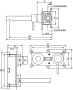 Brauer Gunmetal Edition inbouw wastafelmengkraan met rechte uitloop links en rozetten model C1 Gunmetal geborsteld PVD 5-GM-004-S3-65 - Thumbnail 4