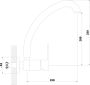 Bruckner Sieger wandmengkraan met hoge draaibare uitloop 15 chroom - Thumbnail 3