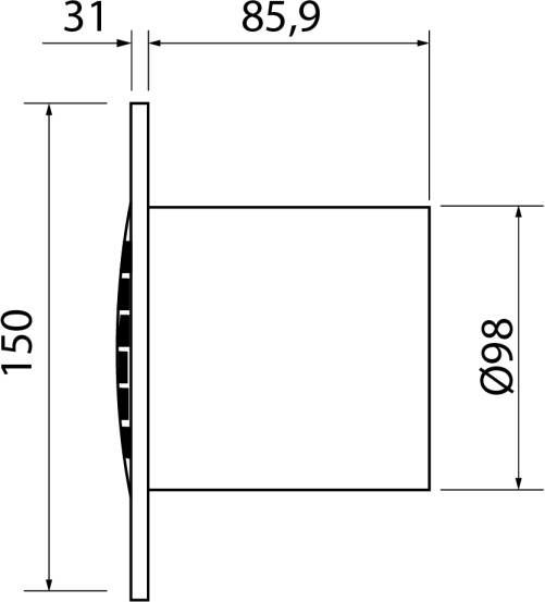 Cata B-10 Plus afzuigventilator 15W buizen 100 mm wit