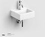 Clou Flush 1 fontein 28x27x9cm 1 kraangat met afvoerplug aluite mat wit CL 03.13011 - Thumbnail 4
