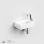 Clou Flush 2 Plus fontein 42.5x10.5cm kraangat zonder plug Keramiek Wit CL 03.03220 - Thumbnail 3