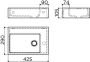 Clou Fontein Flush 2 Plus 42.5x29x10.5cm Aluite Mat Wit (Met Voorbewerkt Kraangat Rechts) - Thumbnail 5