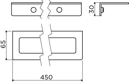 Clou Fold handdoekrek 45 cm rvs geborsteld