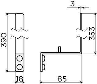 Clou Fold reserverolhouder t.b.v. 3 stuks mat wit