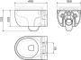Clou Hammock randloze wandtoilet 37x49cm compact keramiek glanzend wit CL 04.01070 - Thumbnail 3