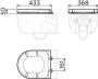 Clou Hammock toiletzitting met deksel 36.8x43.3x5cm softclose ABS wit mat CL 04.06040.20 - Thumbnail 3