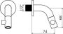Clou Kaldur fonteinkraan 2x6.8cm korte uitloop wandmontage wit mat CL 06.05.001.20 - Thumbnail 3