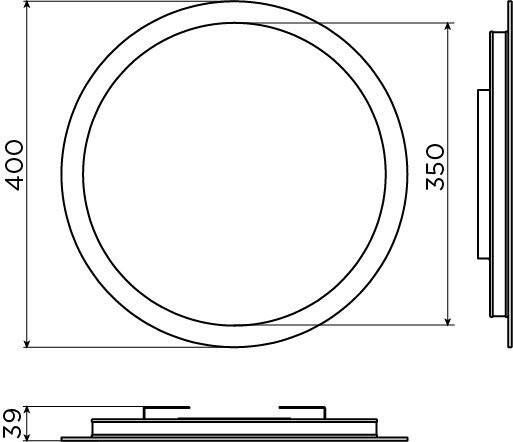 Clou Look at Me spiegel 40cm LED-verlichting IP44 satijnrand