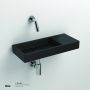 Clou Mini Wash Me fontein 45x19cm zonder kraangat en plug kranenbank rechts Keramiek Zwart mat CL 03.12237 - Thumbnail 3