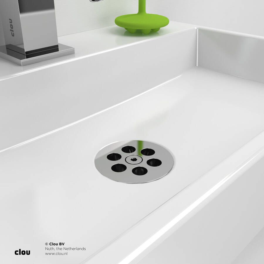 Clou Mini Wash Me plug t.b.v. siliconen waterstop chroom