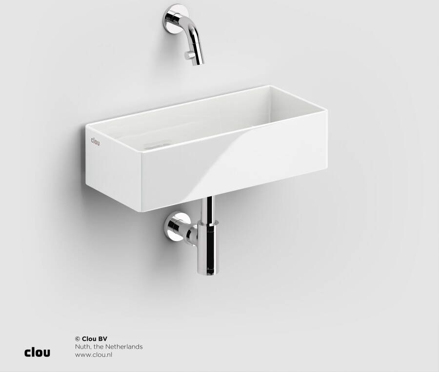 Clou New Flush 3.1 fontein zonder kranenbank wit keramiek
