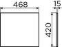 Clou Frame planchet 46.8x42cm inleg Aluite wit CL 07.41.005.55 - Thumbnail 3