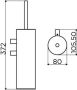 Clou Sjokker toiletborstelgarnituur wandmodel rvs geborsteld - Thumbnail 2