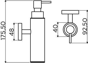 Clou Sjokker zeepdispenser 100cc wandmodel chroom