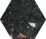 Codicer Sonar Dark hexagon terrazzo vloertegel 25x22 zwart - Thumbnail 3