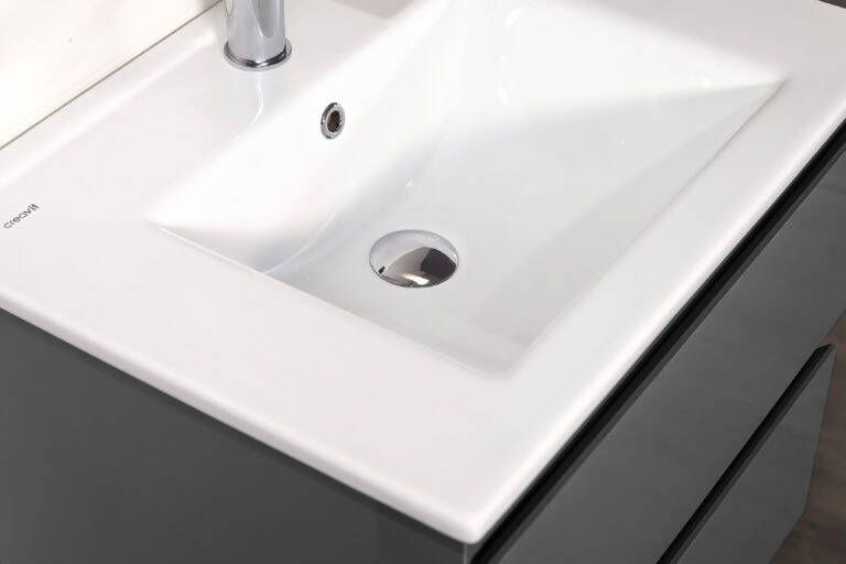 Creavit Aloni Sally badkamermeubel 100x45 glanzend grijs