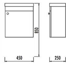 Creavit Elmas badkamermeubel 45x85 wit en zwart