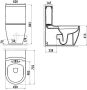 Boss & Wessing Toiletpot Staand BWS Grande Met Bidet Onder En Muur Aansluiting Wit - Thumbnail 4