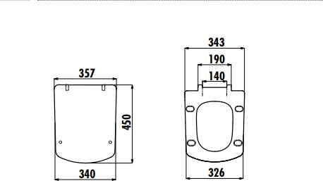 Creavit Lara softclose toiletzitting glanzend wit