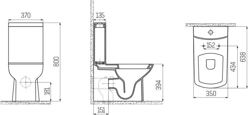 Creavit Lara staande toilet inclusief bidet wit