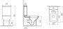 Creavit Lara staande toilet inclusief bidet wit - Thumbnail 2