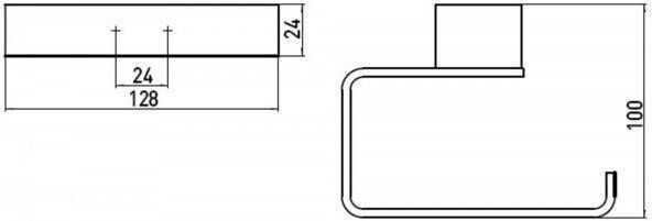 EMCO Loft toilet rolhouder exclusief klep RVS