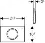 Geberit Delta11 bedieningspaneel 1-knop frontbediening wit - Thumbnail 3