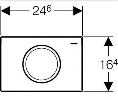 Geberit Delta 15 bedieningsplaat frontbediening RVS