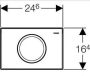 Geberit Delta15 bedieningsplaat met frontbediening voor 24.6x16.4cm rvs 115.101.00.1 - Thumbnail 2