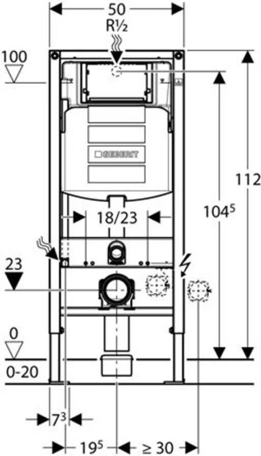 Geberit Duofix Sigma UP320 inbouwreservoir 12 cm