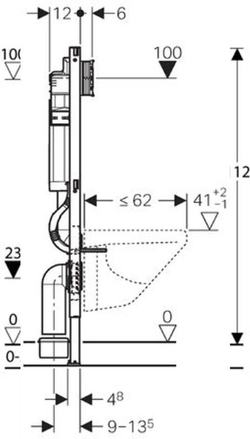 Geberit Duofix Sigma UP320 inbouwreservoir 12 cm