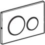 Geberit sigma20 bedieningplaat 2-toets spoeling frontbediening voor toilet 24.6x16.4cm plaat zwart glans & ring zwart mat 115882DW1 - Thumbnail 2