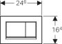 Geberit Sigma30 bedieningplaat 2-toets spoeling frontbediening voor toilet 24.6x16.4cm zwart mat 115.883.14.1 - Thumbnail 2
