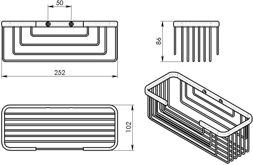 Gedy Smart-Schap 252x86x102mm chroom